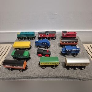 Wooden Magnetic Train Bundle - Thomas And Friends, BRIO And CN Rail Train